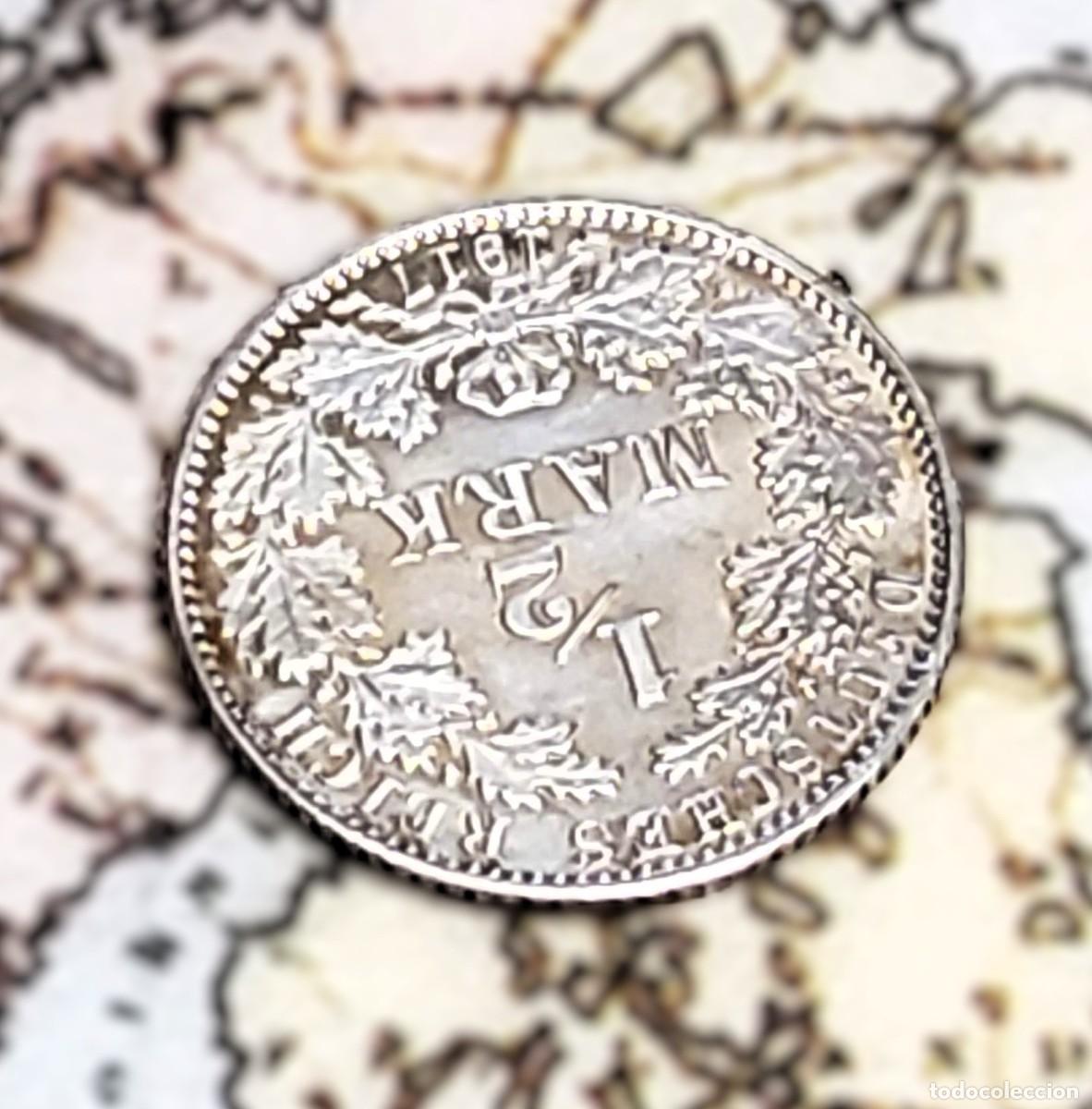 Monedas antiguas de Europa: 1/2 MARCO DE PLATA DE ALEMANIA DEL A&Ntilde;O 1917-E.SIN CIRCULAR.LUJO