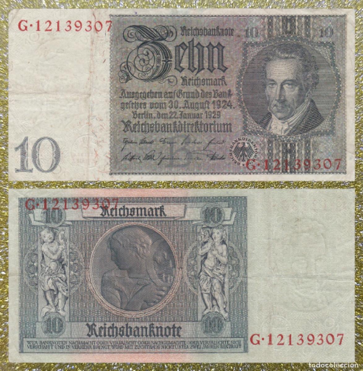 Monedas antiguas de Europa: Reich alem&aacute;n 10 Reichsmark 1929