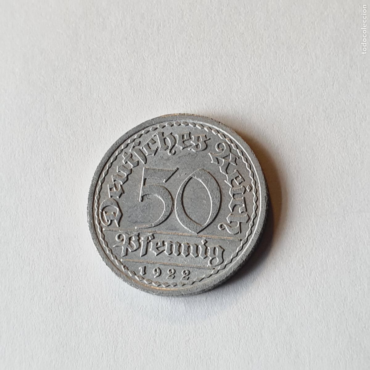 Monedas antiguas de Europa: MONEDA-ALEMANIA-50 PFENNIG-1922-EXCELENTE-COLECCIONISTAS-VER FOTOGRAF&Iacute;AS.