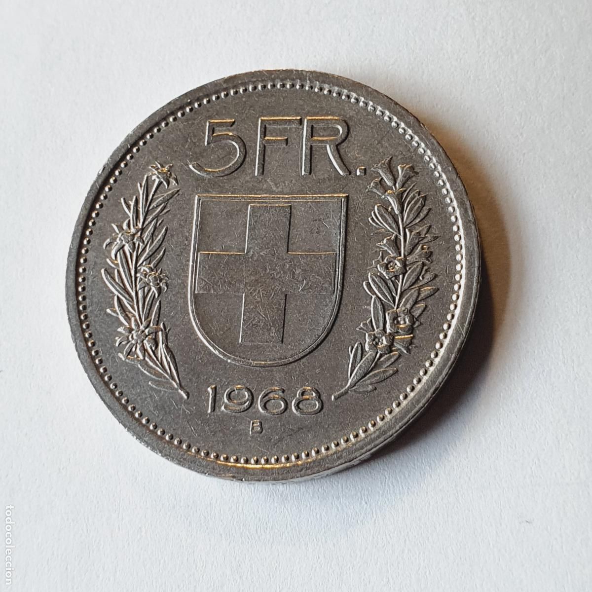 Monedas antiguas de Europa: MONEDA-SU&Iacute;ZA-5 FRANCOS-1968-VER FOTOGRAF&Iacute;AS-COLECCIONISTAS.