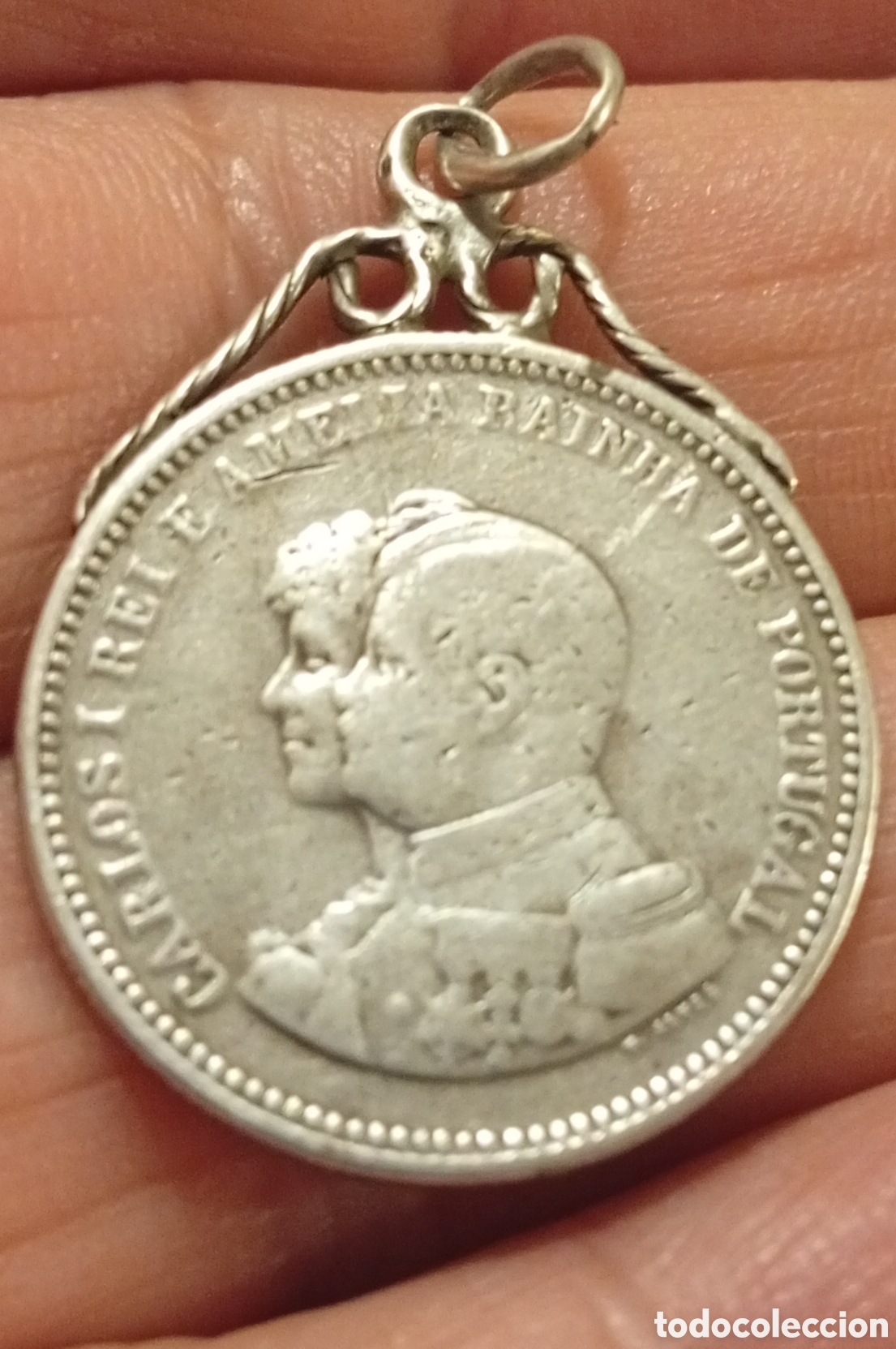 Monedas antiguas de Europa: Plata colgante moneda de 200 reis Portugal 1898