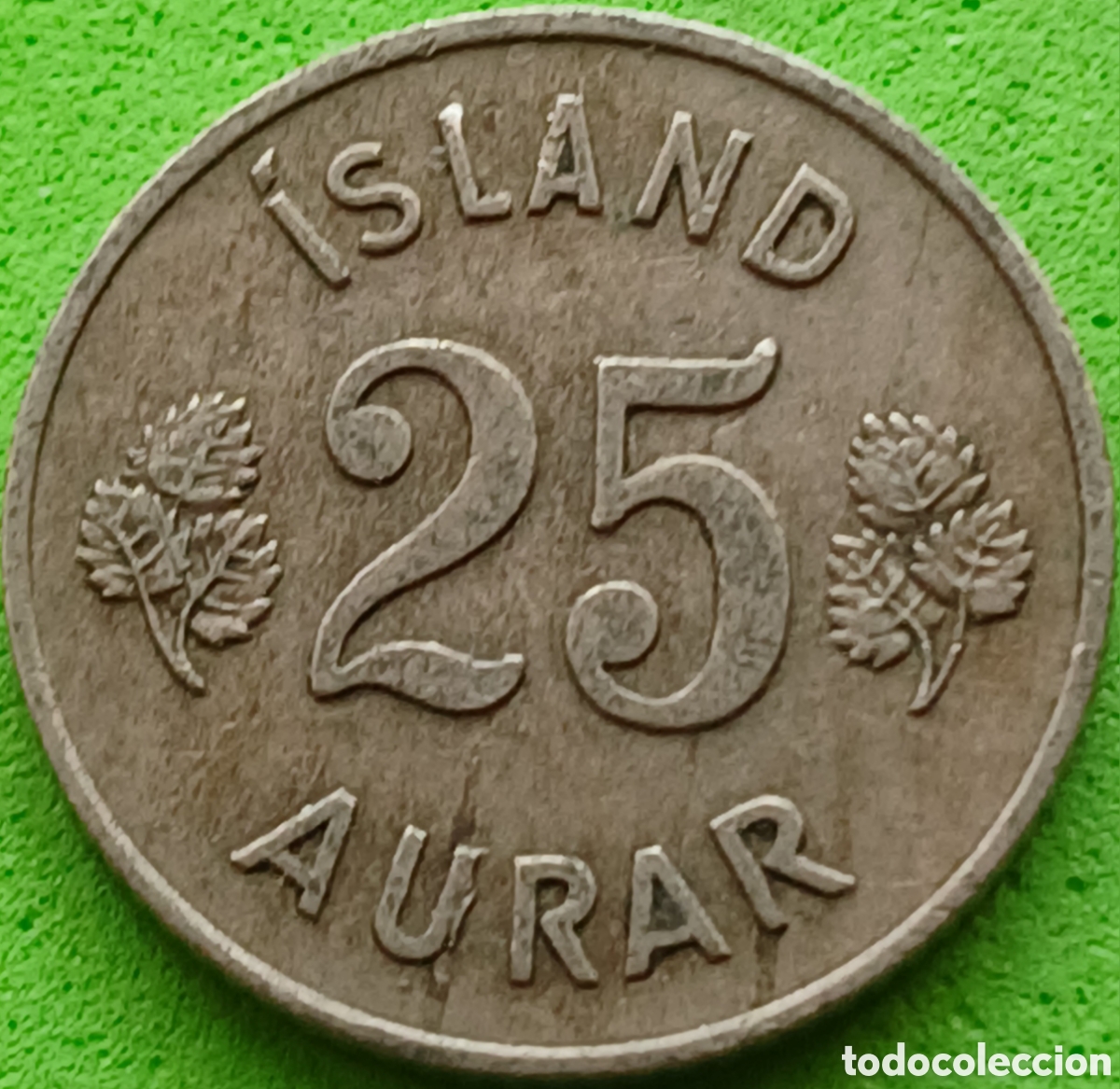 Monedas antiguas de Europa: Islandia 25 aurar 1954 km#11