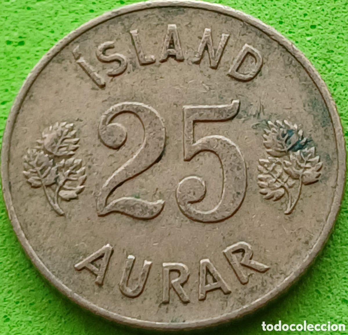 Monedas antiguas de Europa: Islandia 25 aurar 1958 km#11