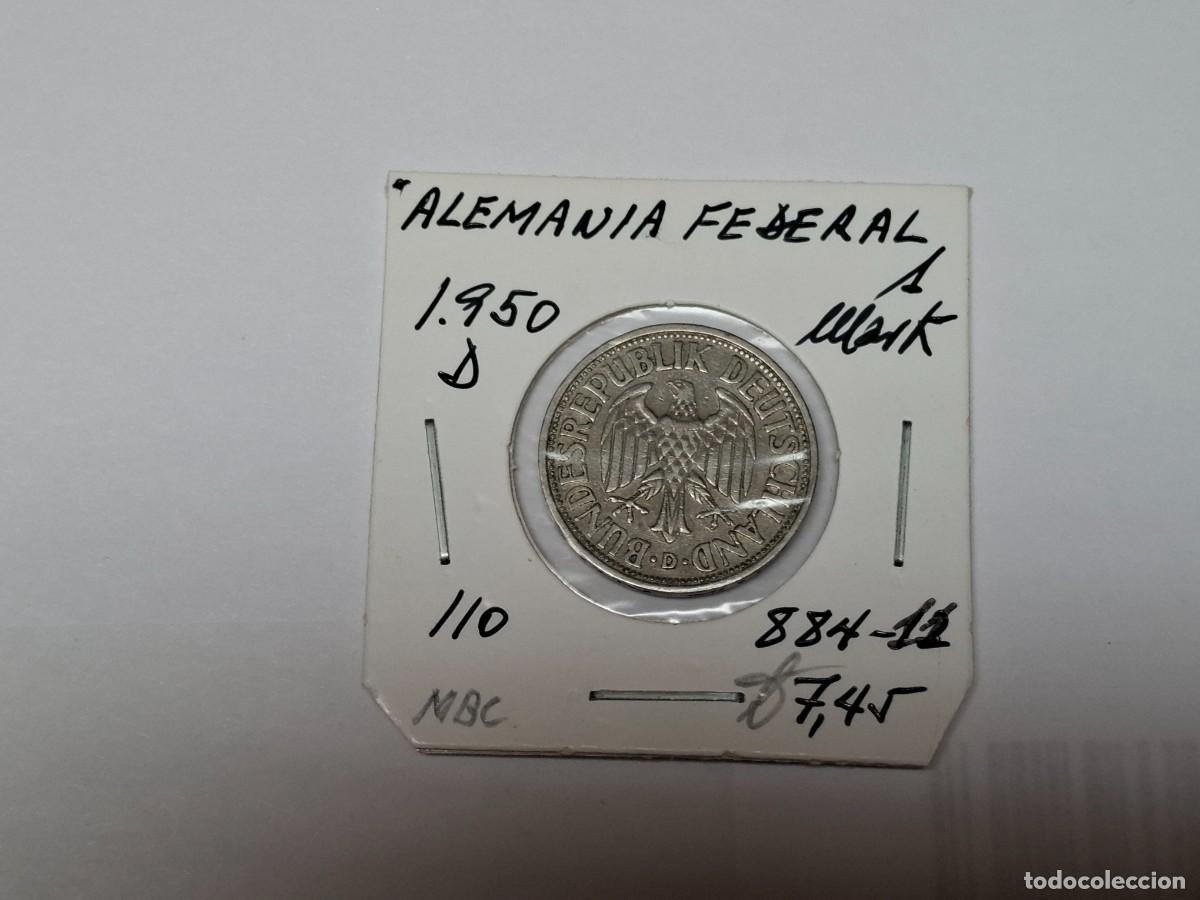Monedas antiguas de Europa: 1 MARK de 1950 D KM 110 ALEMANIA FEDERAL en MBC