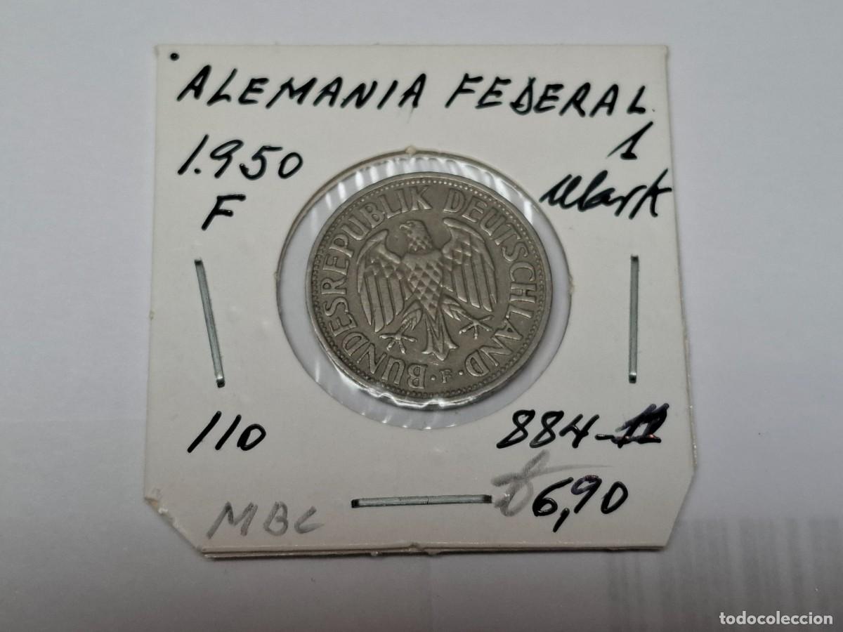 Monedas antiguas de Europa: 1 MARK de 1950 F KM 110 ALEMANIA FEDERAL en MBC
