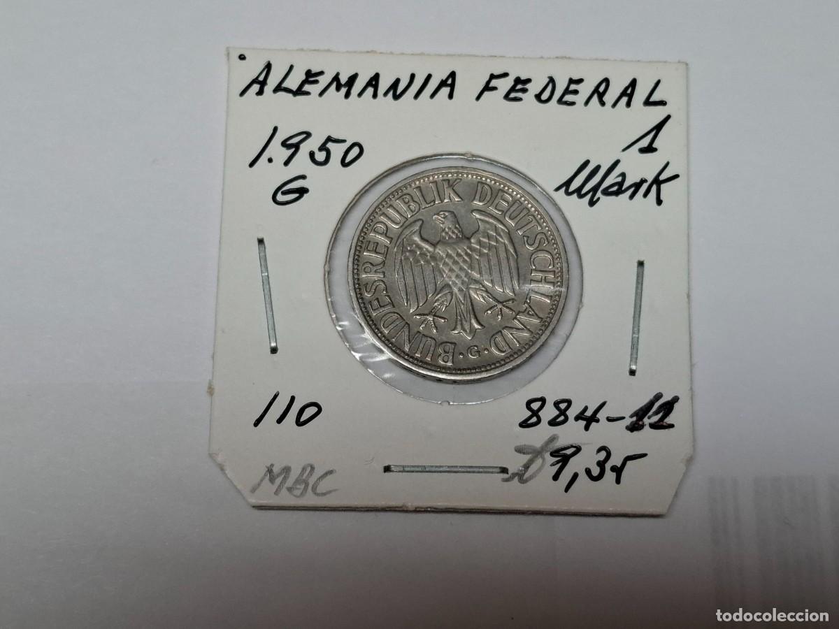 Monedas antiguas de Europa: 1 MARK de 1950 G KM 110 ALEMANIA FEDERAL en MBC