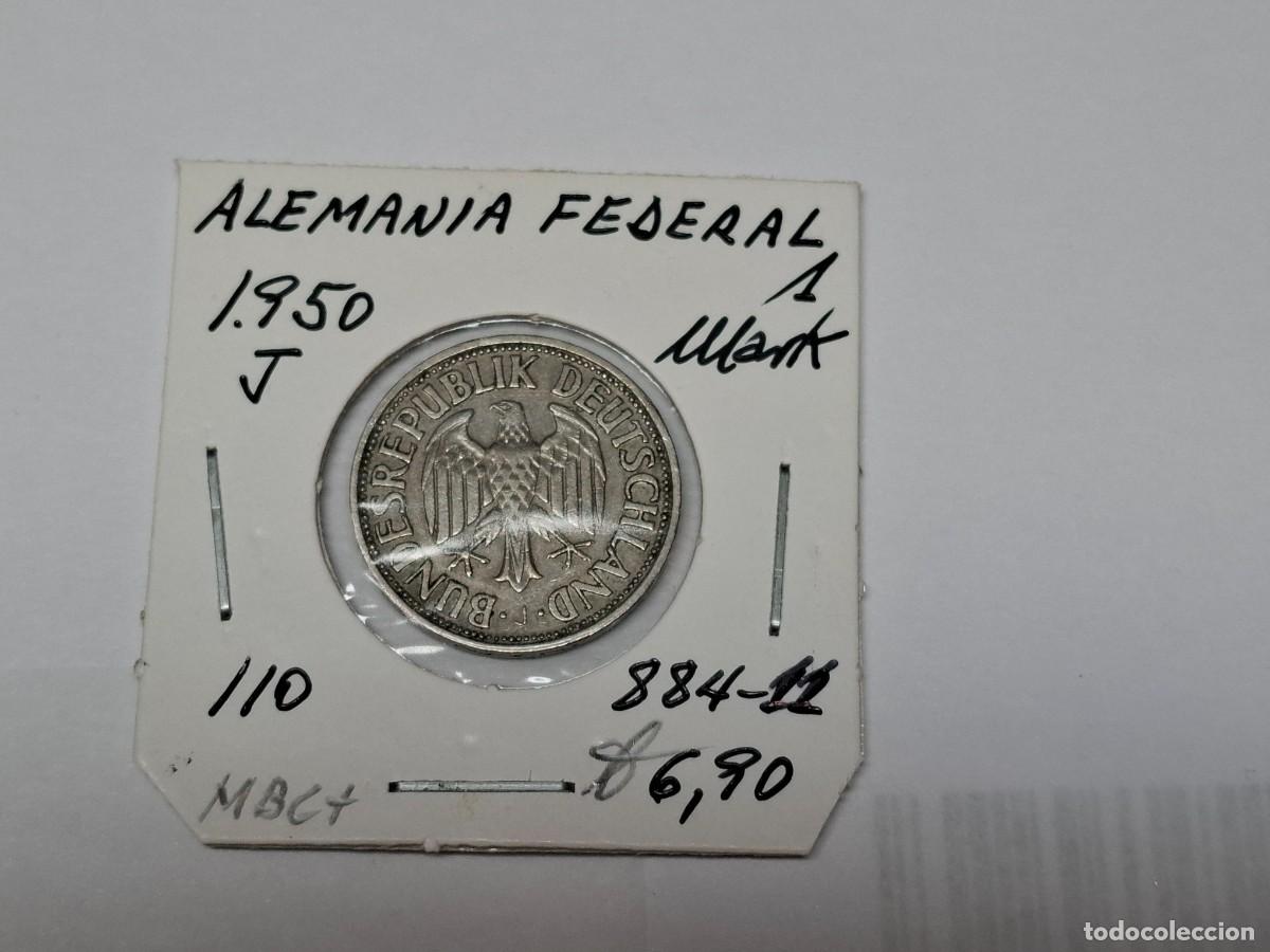 Monedas antiguas de Europa: 1 MARK de 1950 J KM 110 ALEMANIA FEDERAL en MBC+