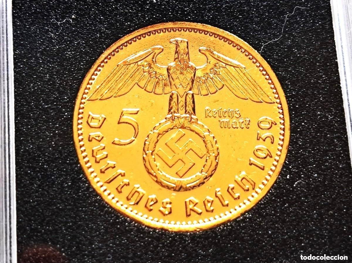 Old Coins of Europe: MONEDA DE ORO ALEMANA 5 REICHSMARK 24.KT 1939 ORIGINAL