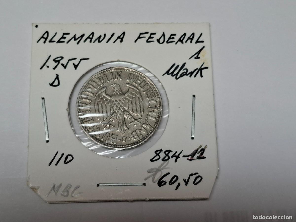 Monedas antiguas de Europa: 1 MARK de 1955 D KM 110 ALEMANIA FEDERAL en MBC