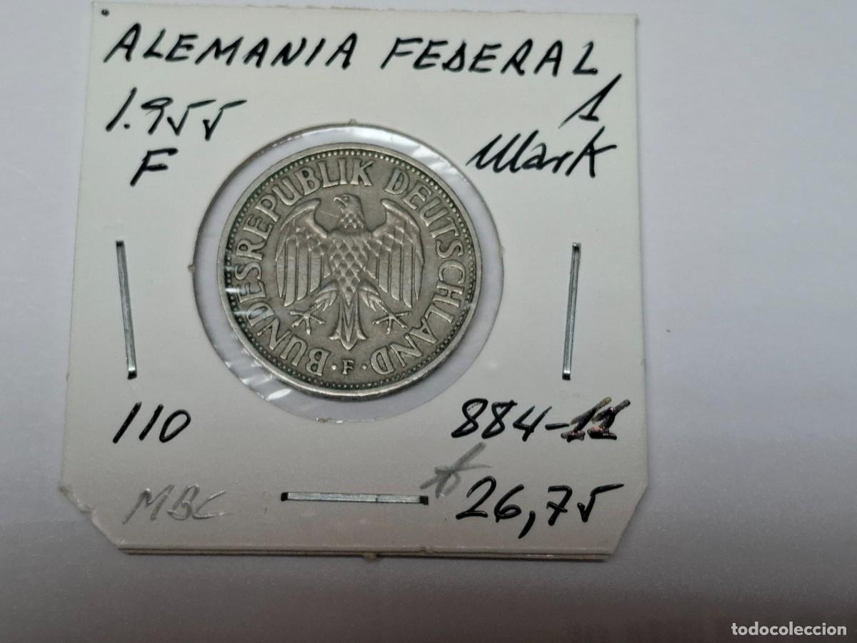 Monedas antiguas de Europa: 1 MARK de 1955 F KM 110 ALEMANIA FEDERAL en MBC