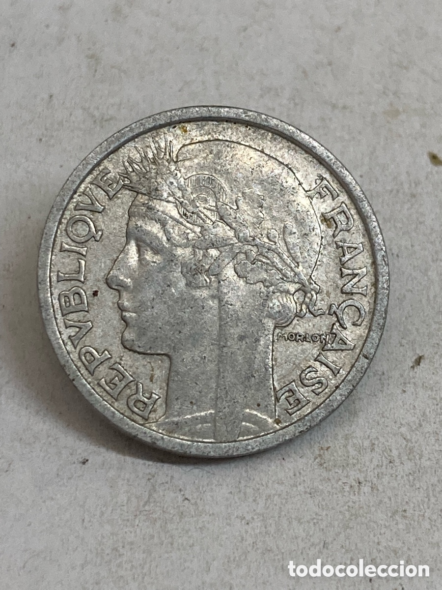 Monedas antiguas de Europa: Moneda 2 Francs 1947 - Foto 2
