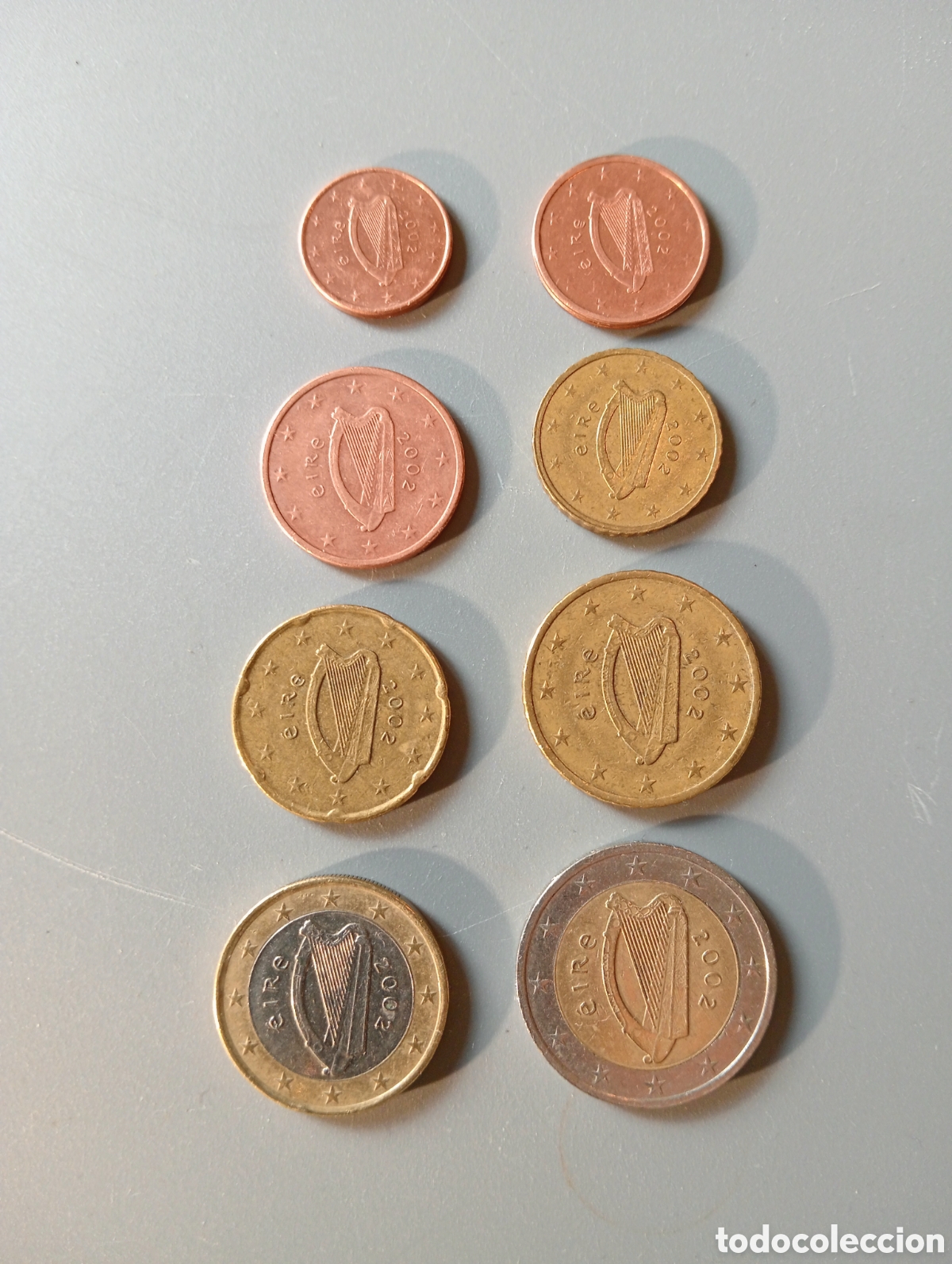 Monedas antiguas de Europa: Pack 8 monedas Irlanda 2002