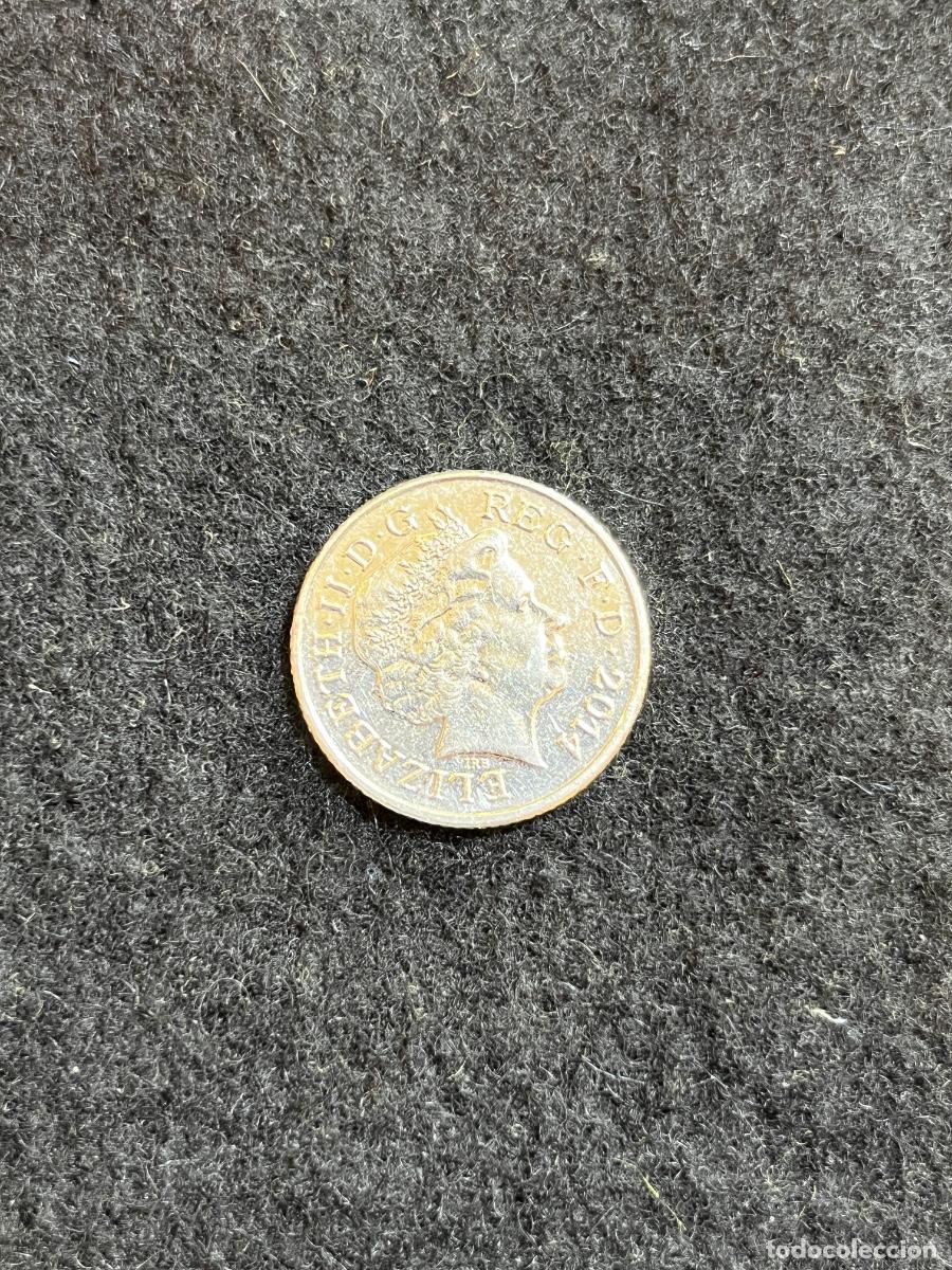 Moedas antigas da Europa: Moneda Reino Unido 10 Pence 2014 Elizabeth II Escudo Real Ten Pence