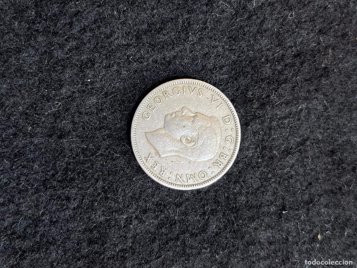 Moedas antigas da Europa: Moneda Reino Unido 2 Shillings 1949 George VI Florin Two Shillings