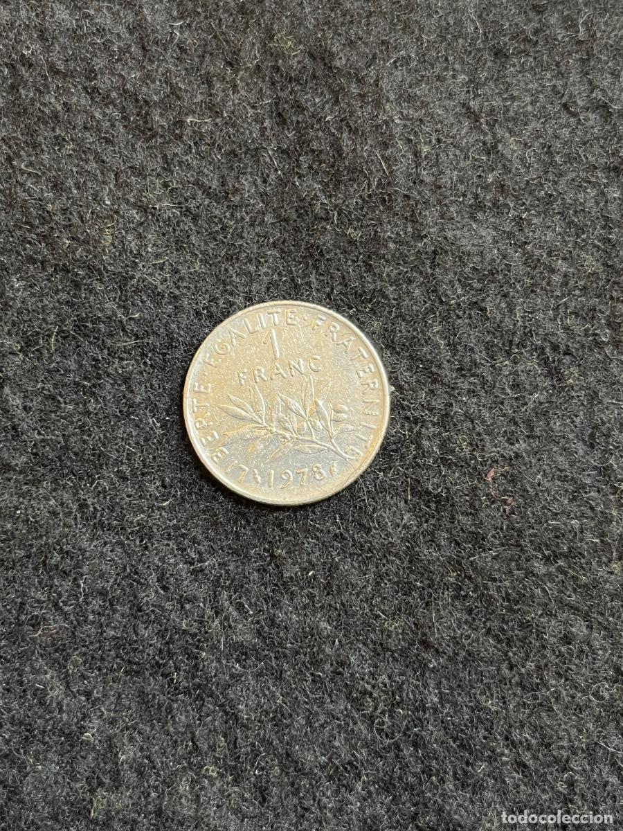 Monedas antiguas de Europa: Moneda Francia 1 Franc 1978 Semeuse Rep&uacute;blica Francesa