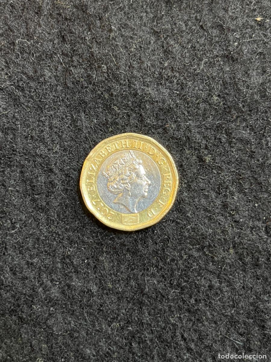 Monedas antiguas de Europa: Moneda Reino Unido 1 Libra 2017 Bimet&aacute;lica Elizabeth II One Pound