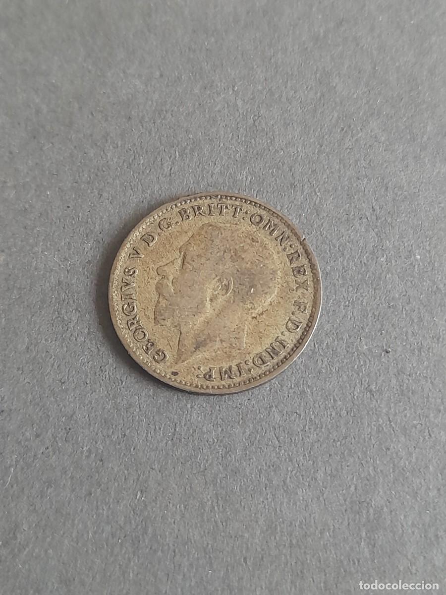 Monedas antiguas de Europa: inglaterra: three pence de plata, 1920 - Foto 2