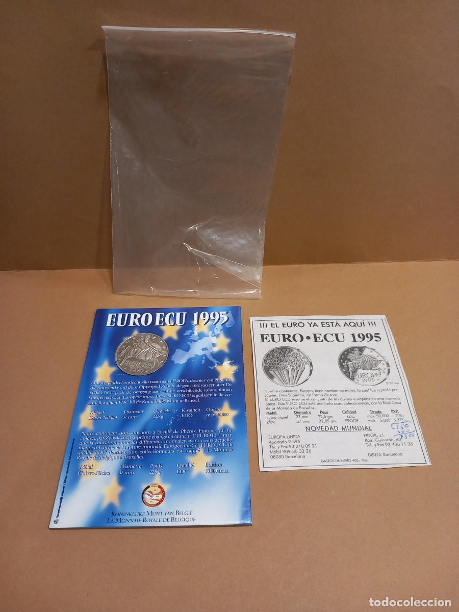 Monedas antiguas de Europa: EURO ECU 1995 CON SU BLISTER ORIGINAL Y ANUNCIO DE PRENSA / COMPRA MIN&Iacute;MA 5 &euro;