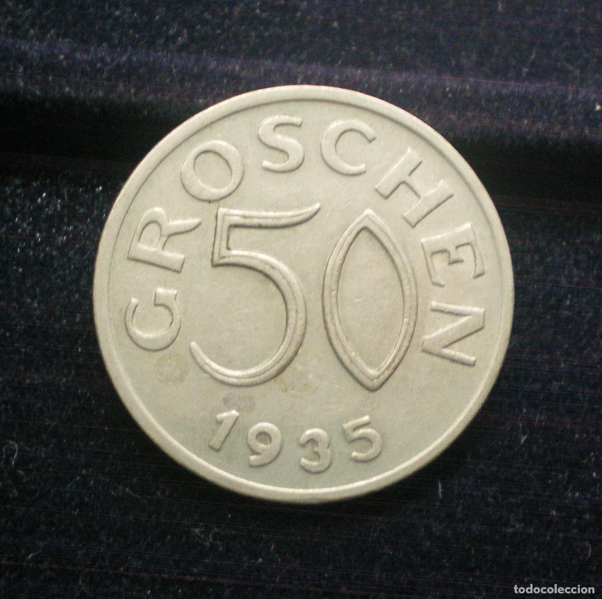 Monedas antiguas de Europa: AUSTRIA - 50 GROSCHEN 1935