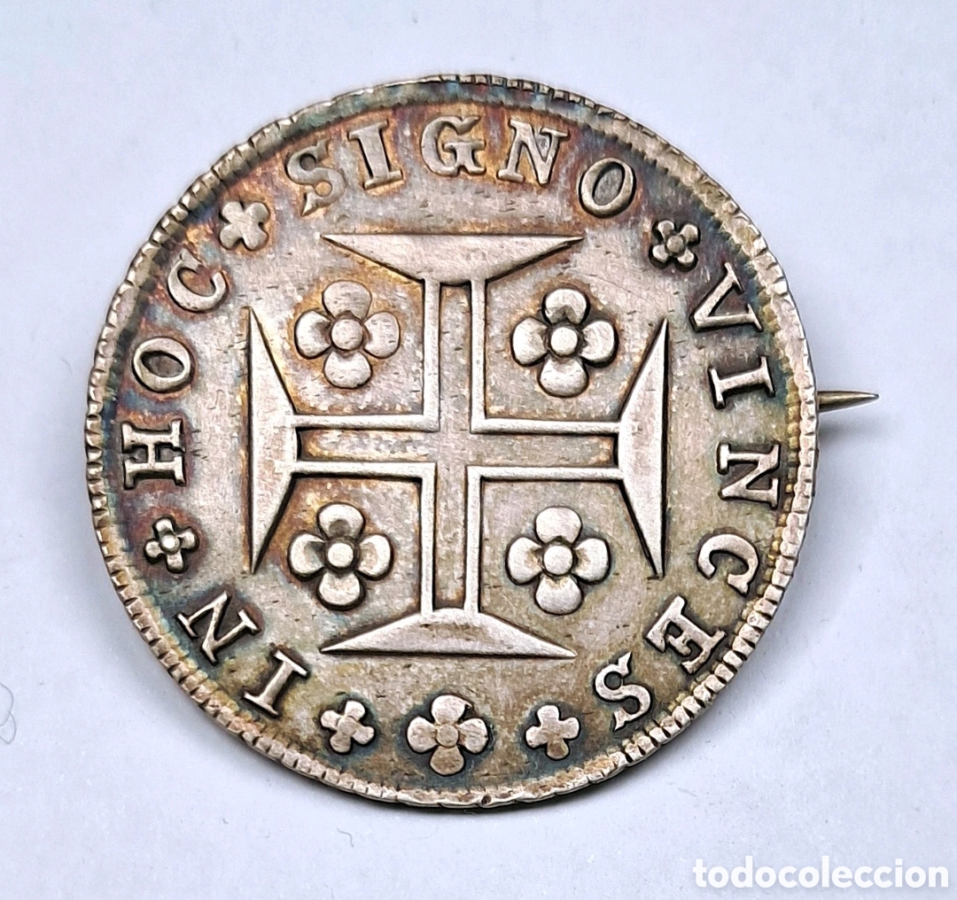 Monedas antiguas de Europa: Bonita moneda Portugal 400 reis 1816. Broche