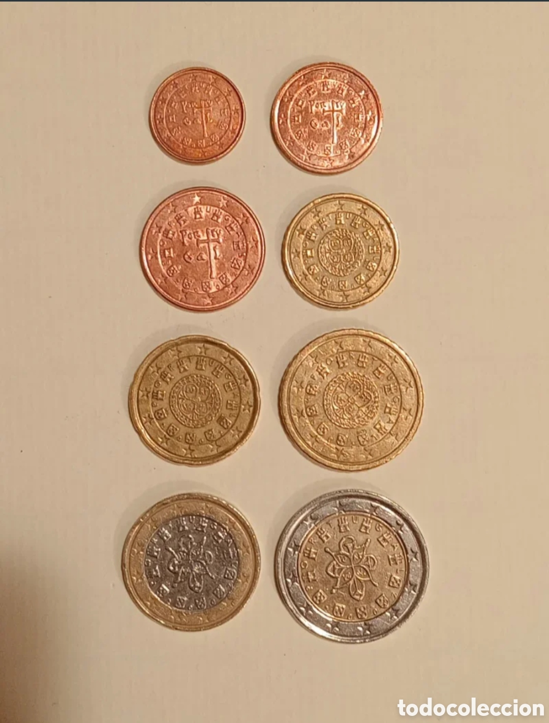 Monedas antiguas de Europa: Pack 8 monedas euro Portugal 2002