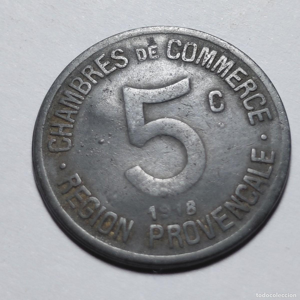 Monedas antiguas de Europa: FRANCIA - region Proven&ccedil;ale - 5 Centimes 1918