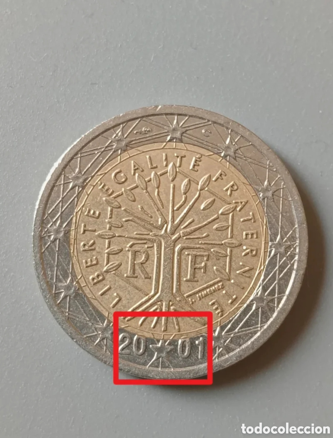 Monedas antiguas de Europa: Pack 3 monedas Francia 2001 - Foto 3