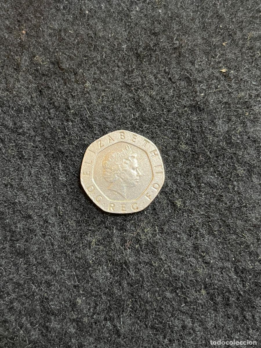 Alte M&uuml;nzen aus Europa: Moneda Reino Unido 20 Pence 2004 Elizabeth II Rosa Tudor Twenty Pence
