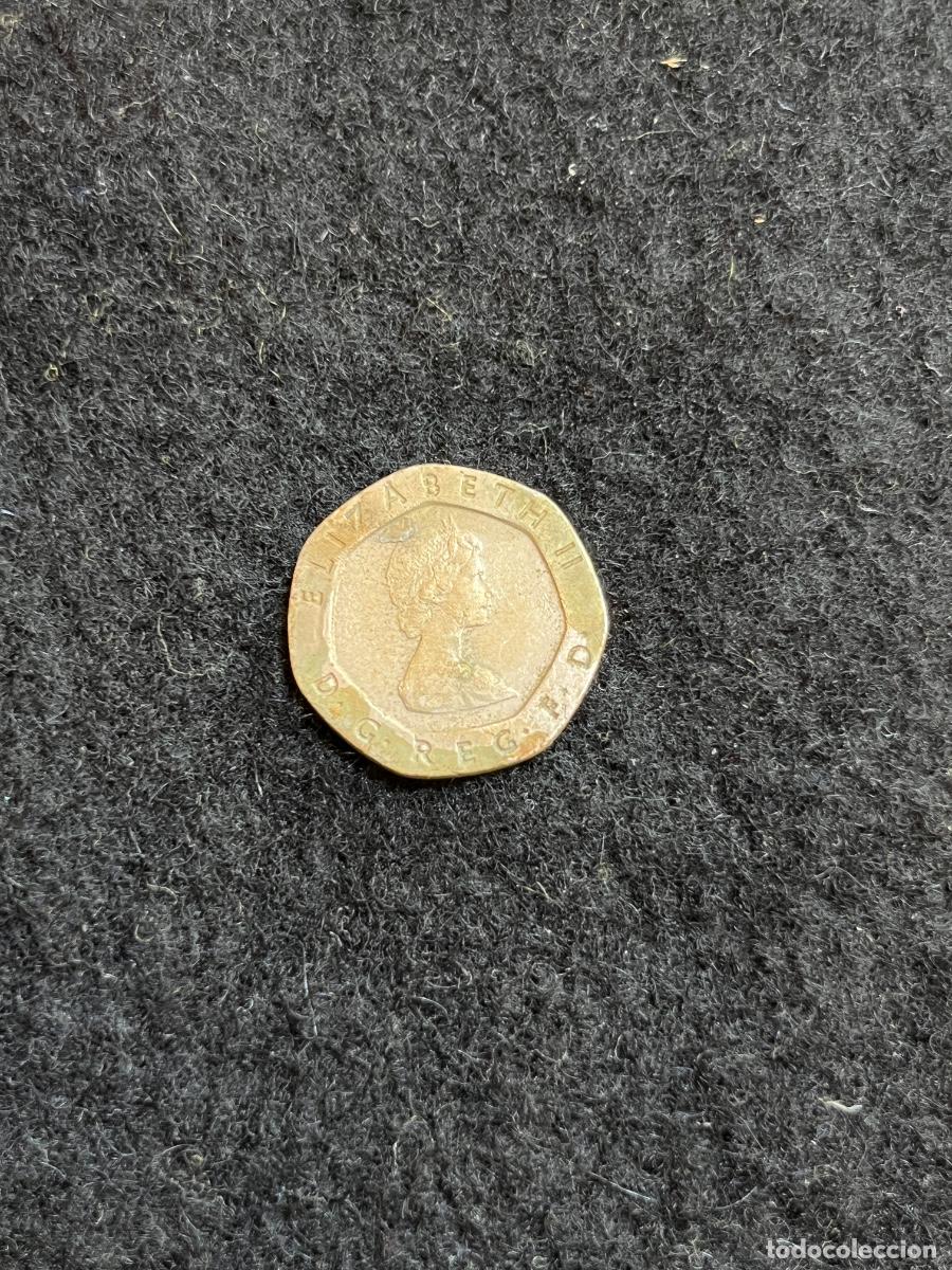 Alte M&uuml;nzen aus Europa: Moneda 20 Pence Reino Unido 1982 Isabel II Primer A&ntilde;o de Emisi&oacute;n