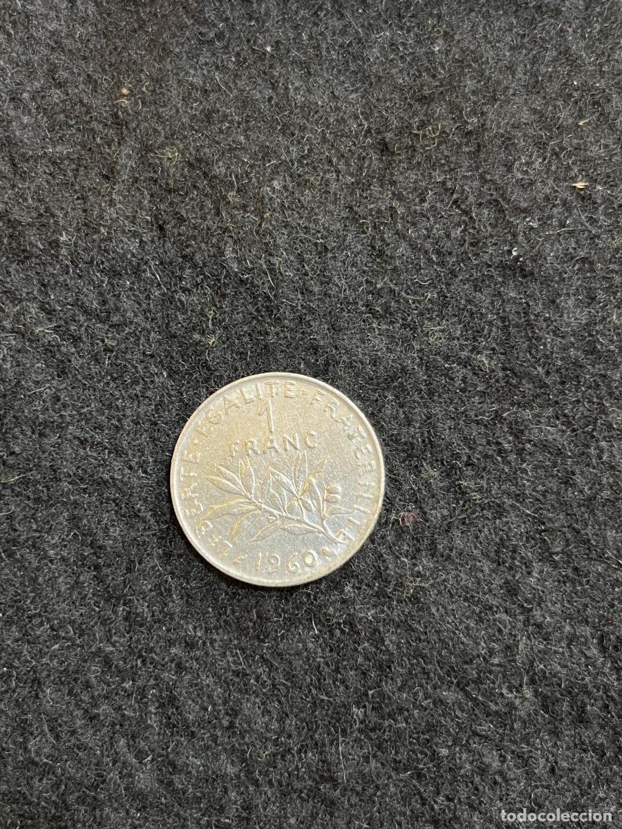 Alte M&uuml;nzen aus Europa: Moneda 1 Franco Francia 1960 Semeuse Rep&uacute;blica Francesa