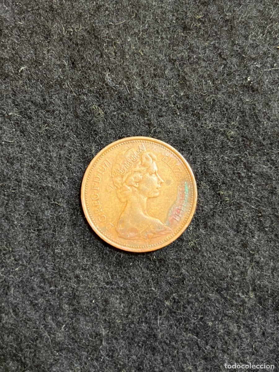 Alte M&uuml;nzen aus Europa: Moneda 2 New Pence Reino Unido 1971 Isabel II Decimal Day