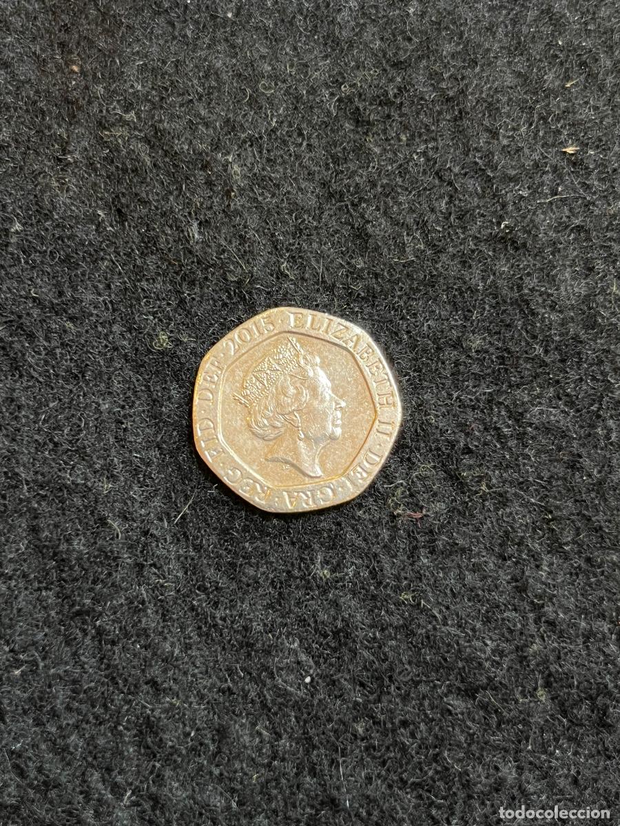 Alte M&uuml;nzen aus Europa: Moneda Reino Unido 20 Pence 2015 Elizabeth II Escudo Real Brit&aacute;nico