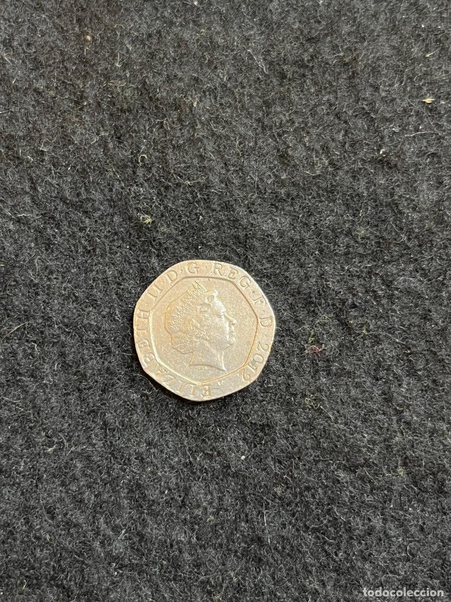 Alte M&uuml;nzen aus Europa: Moneda Reino Unido 20 Pence 2002 Elizabeth II Rosa Tudor Twenty Pence