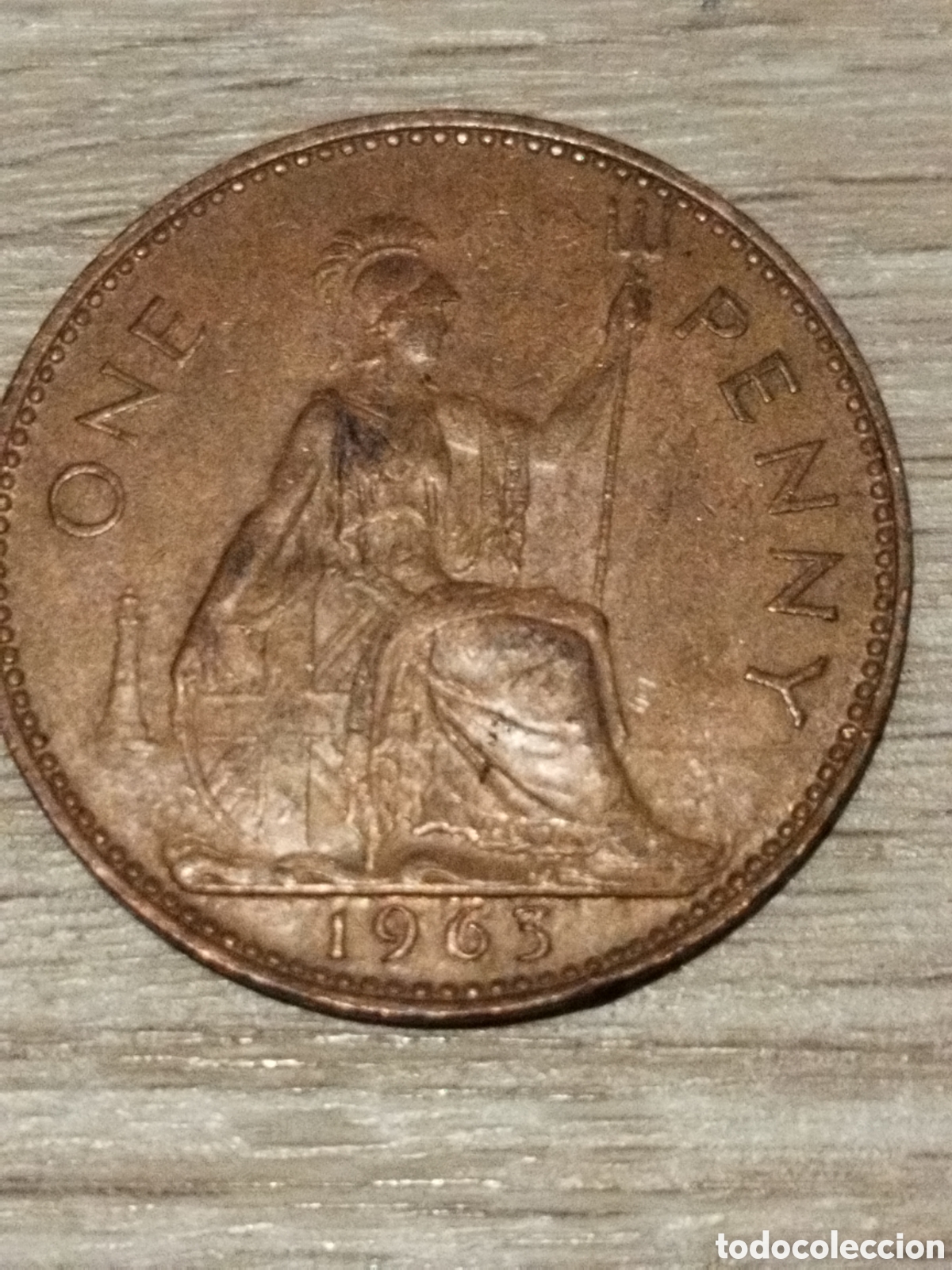 Monedas antiguas de Europa: Reino Unido 1 penique de 1963 km#897