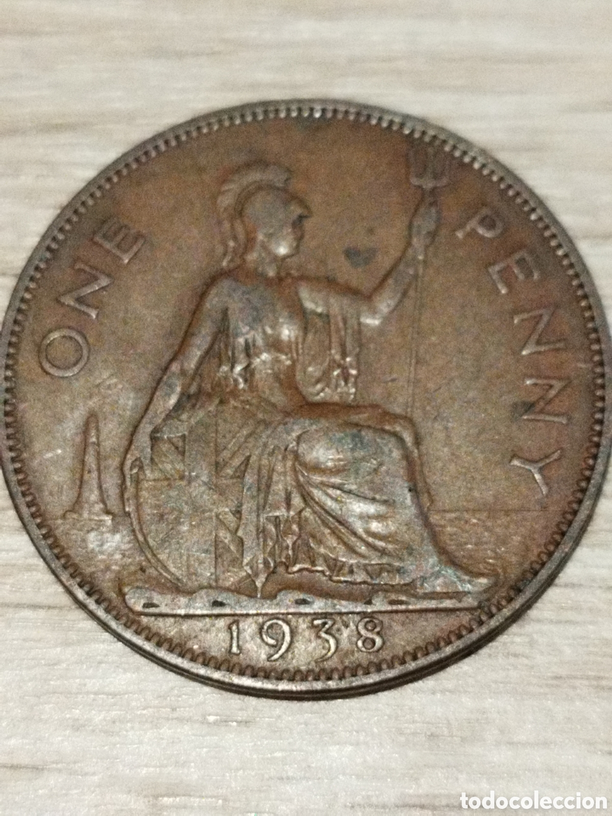 Monedas antiguas de Europa: Reino Unido 1 penique de 1938 km#845