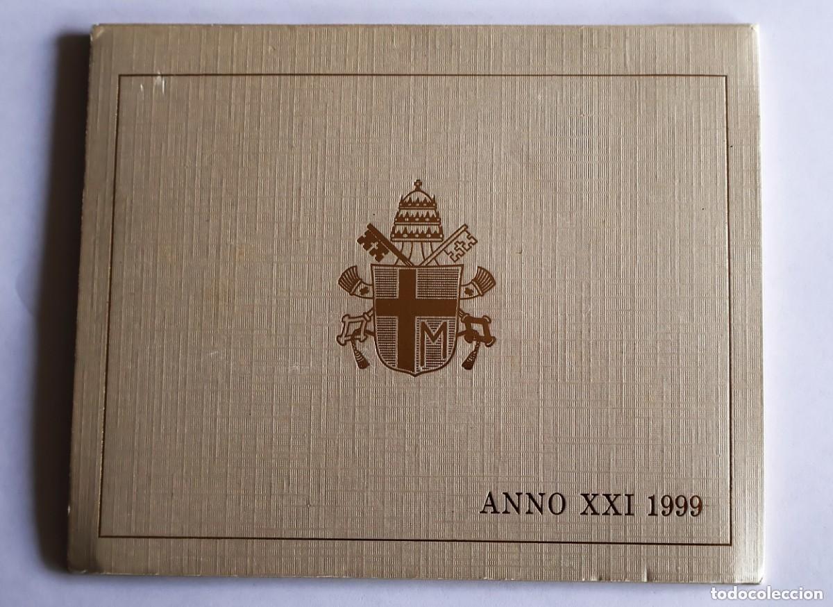 Moedas antigas da Europa: SET DE MONEDAS EN CARTERA OFICIAL VATICANO 1999 ( A&Ntilde;O DIVISIONAL XXI DE JUAN PABLO II )