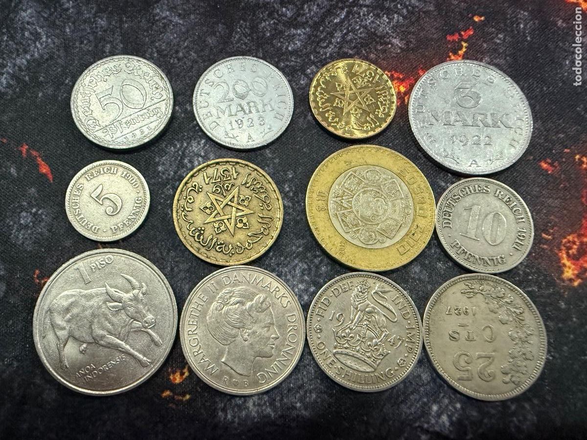 Alte M&uuml;nzen aus Europa: 9.- 12 monedas del mundo antiguas y vintage &ndash; Alemania 1900, Marruecos, M&eacute;xico, Dinamarca
