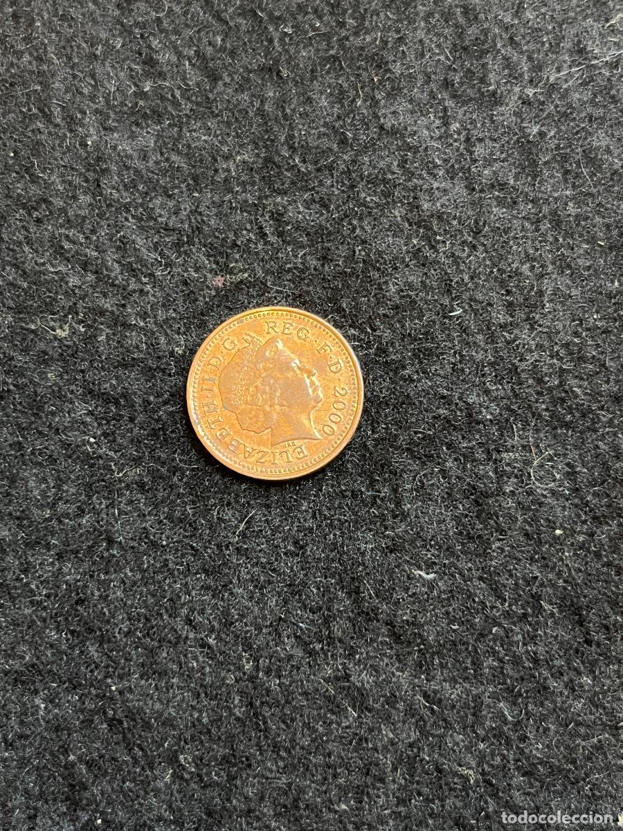 Alte M&uuml;nzen aus Europa: Moneda 1 Penny Reino Unido 2000 Isabel II Elizabeth II cobre brit&aacute;nica Gran Breta&ntilde;a Portcullis numis