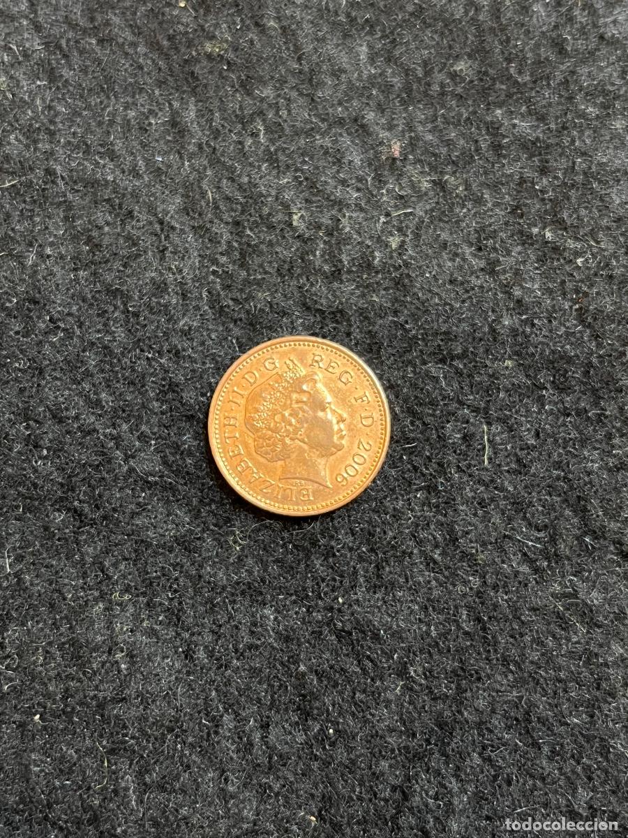 Monete antiche di Europa: Moneda 1 Penny Reino Unido 2006 Isabel II Elizabeth II One Penny Gran Breta&ntilde;a Escudo Real