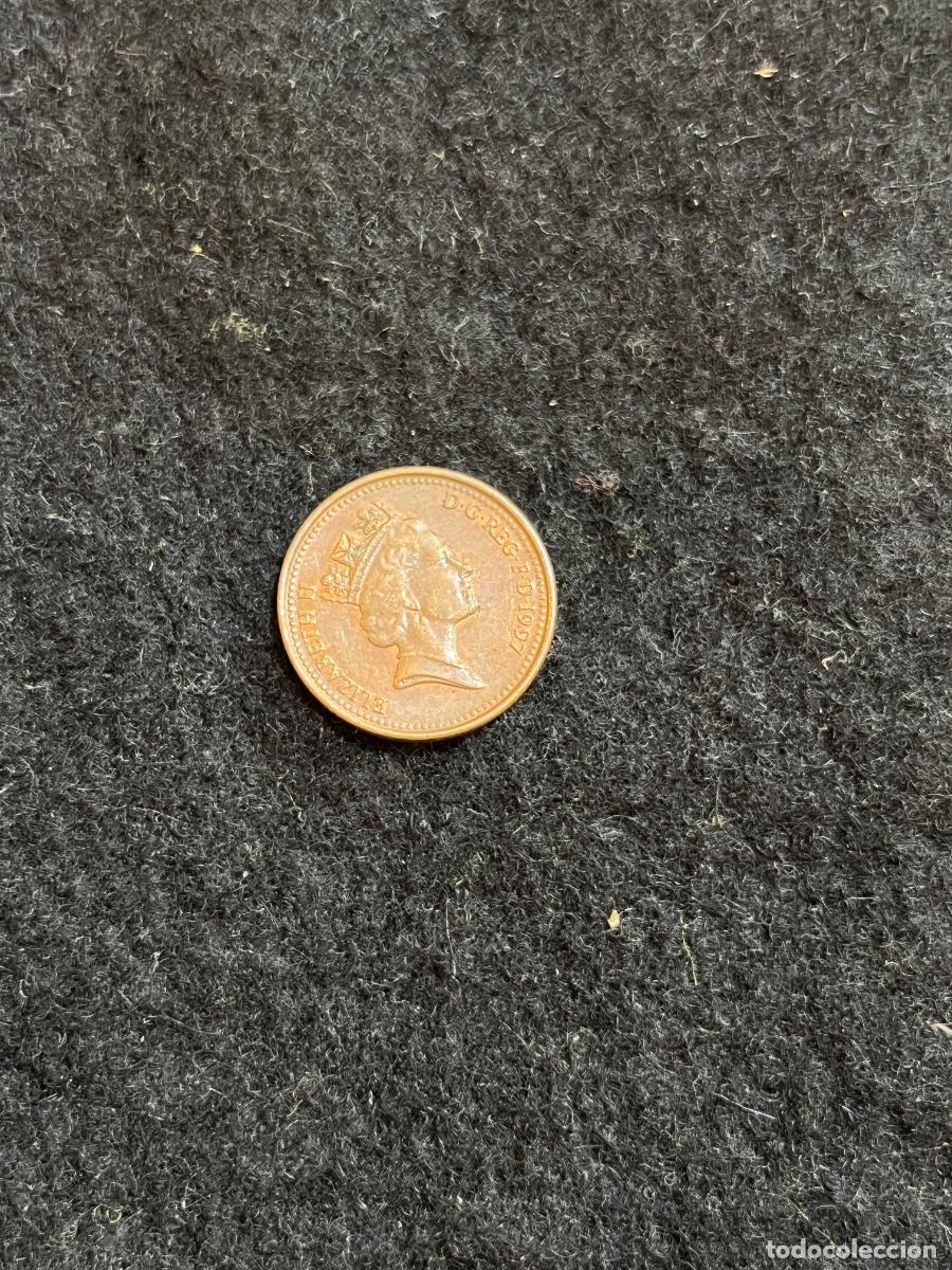 Monete antiche di Europa: Moneda 1 Penny Reino Unido 1996 Isabel II Elizabeth II One Penny Portcullis Parlamento Brit&aacute;nico Gra