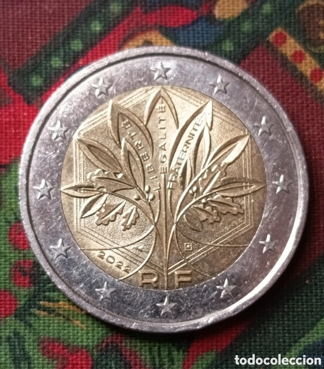 Alte M&uuml;nzen aus Europa: Moneda 2 Euros Francia 2022