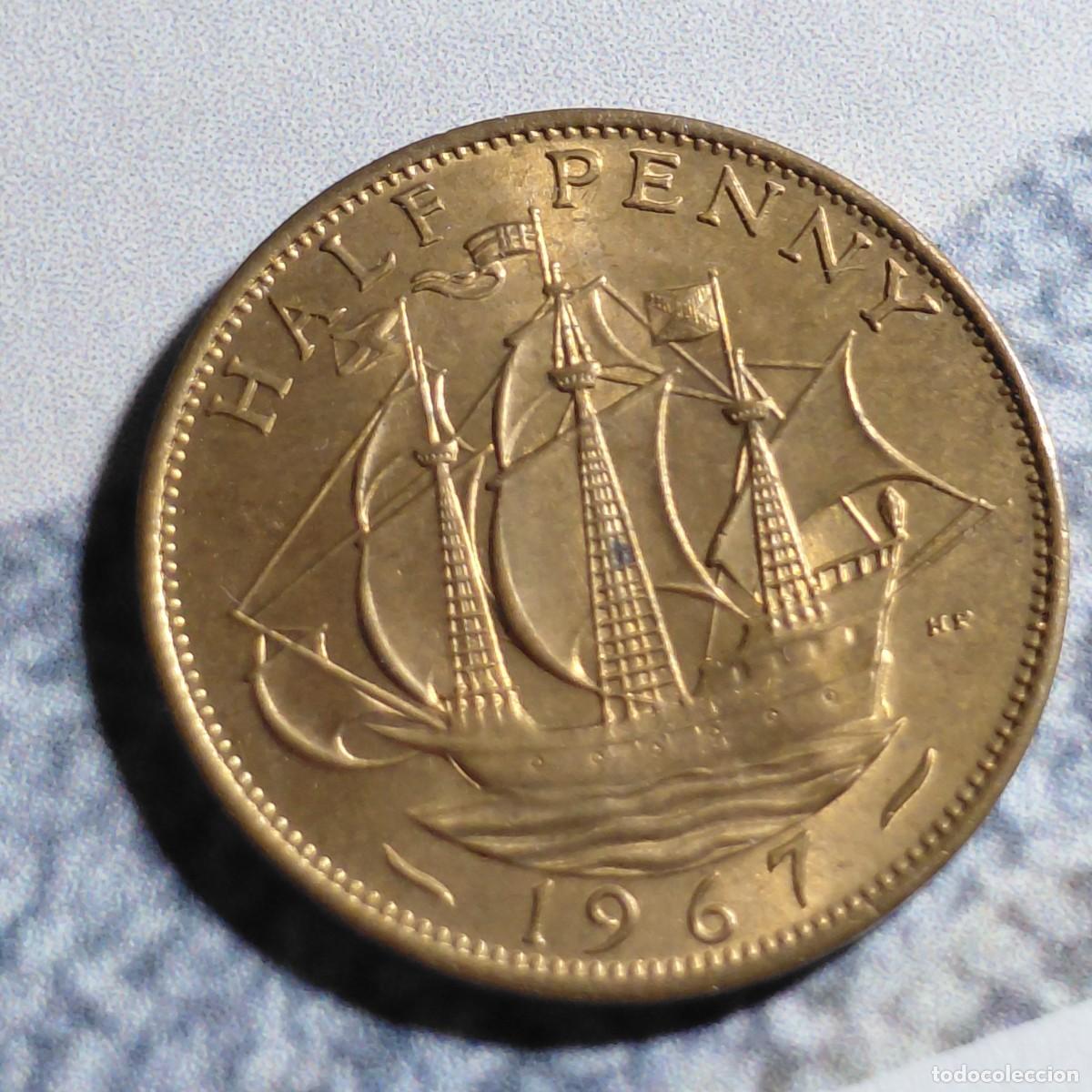 Monedas antiguas de Europa: REINO UNIDO - 1/2 penny 1967 KM846