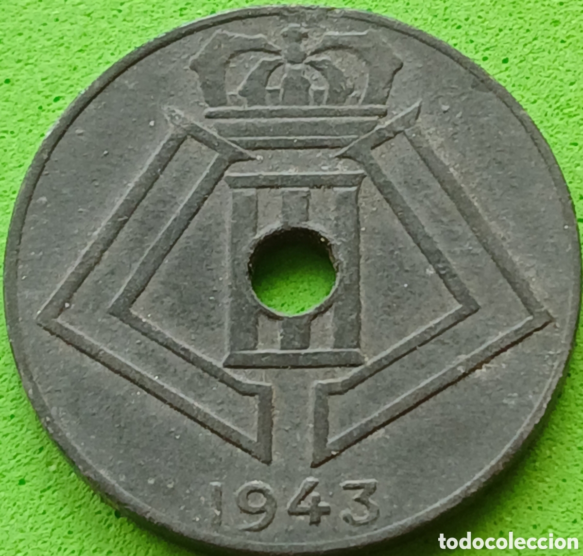 Monedas antiguas de Europa: B&eacute;lgica 10 c&eacute;ntimos 1943 km#124 Belgie-Belgique