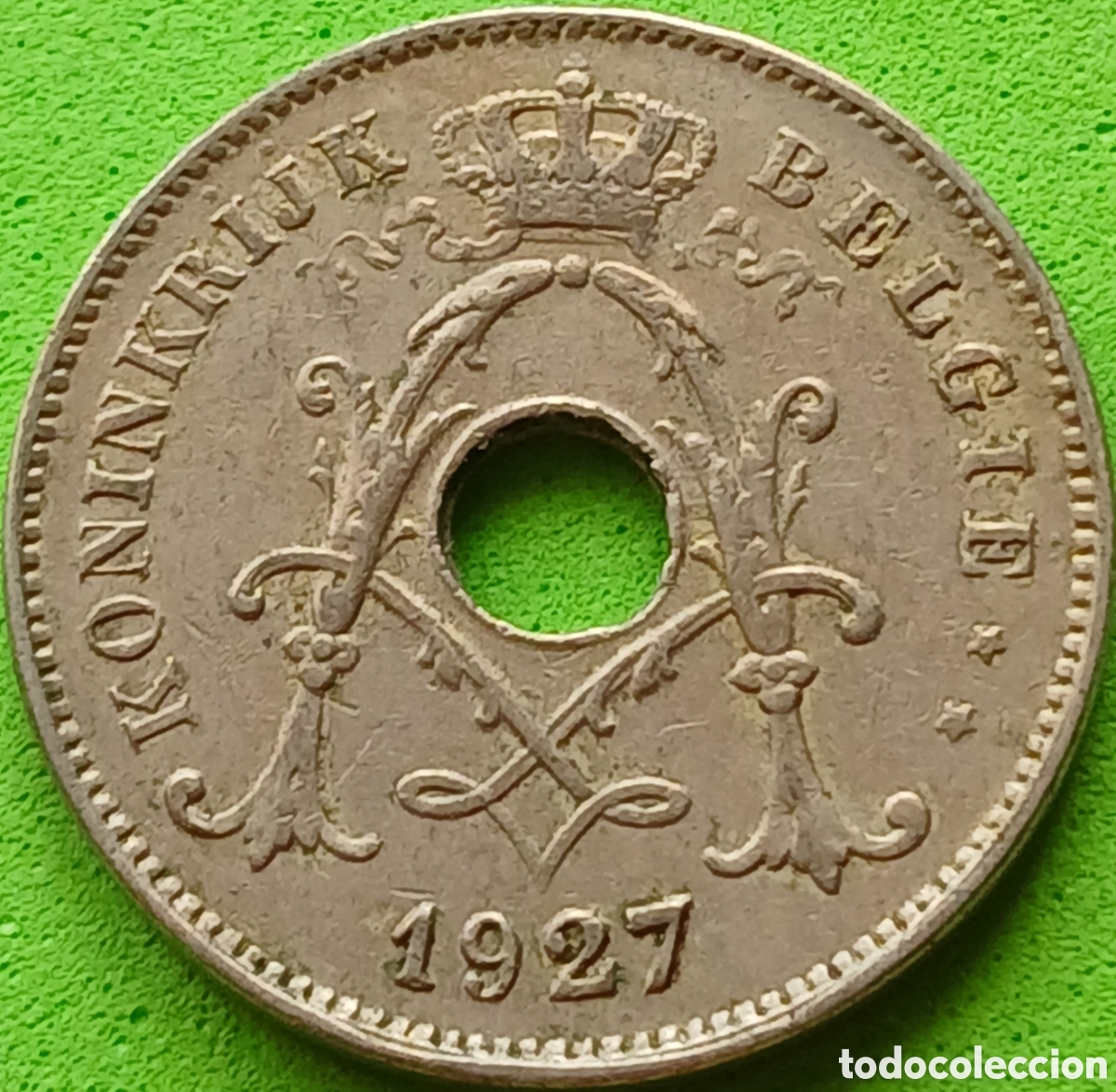 Monedas antiguas de Europa: B&eacute;lgica 10 c&eacute;ntimos 1927 km#86 Belgie