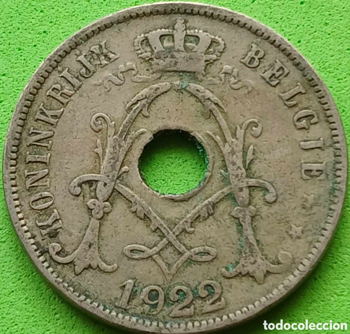 Monedas antiguas de Europa: B&eacute;lgica 25 c&eacute;ntimos 1922 km#69 Belgie