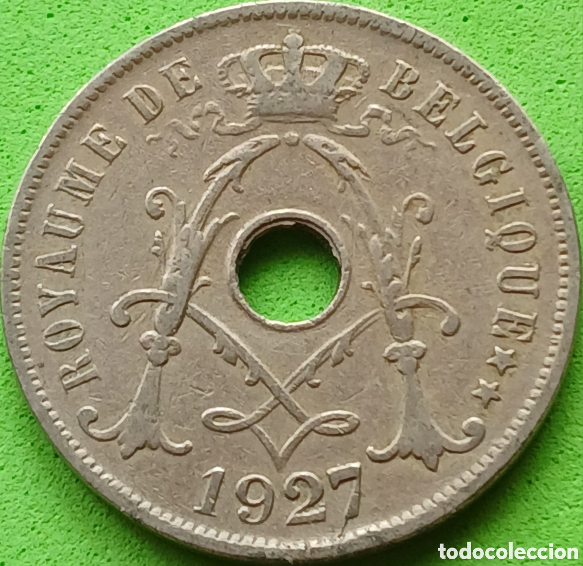 Monedas antiguas de Europa: B&eacute;lgica 25 c&eacute;ntimos 1927 km#68 Belgique