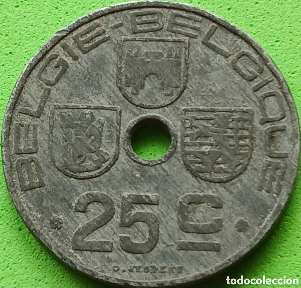 Monedas antiguas de Europa: B&eacute;lgica 25 c&eacute;ntimos 1946 km#132 Belgie-Belgique