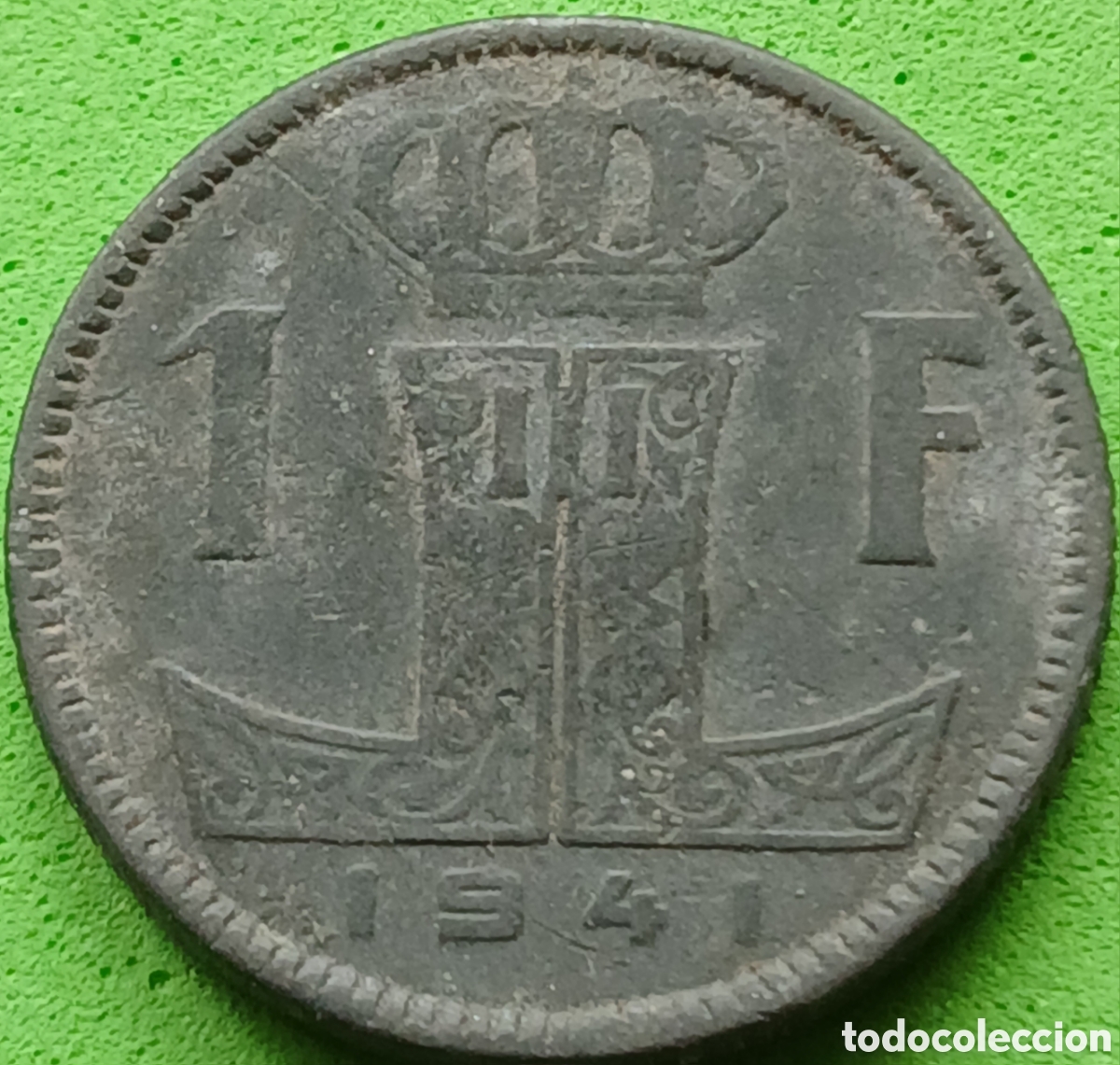 Monedas antiguas de Europa: B&eacute;lgica 1 franco 1941 km#127 Belgique-Belgie