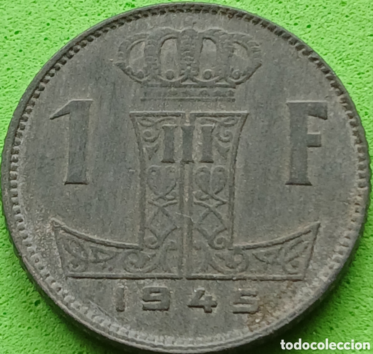 Monedas antiguas de Europa: B&eacute;lgica 1 franco 1945 km#128 Belgie-Belgique