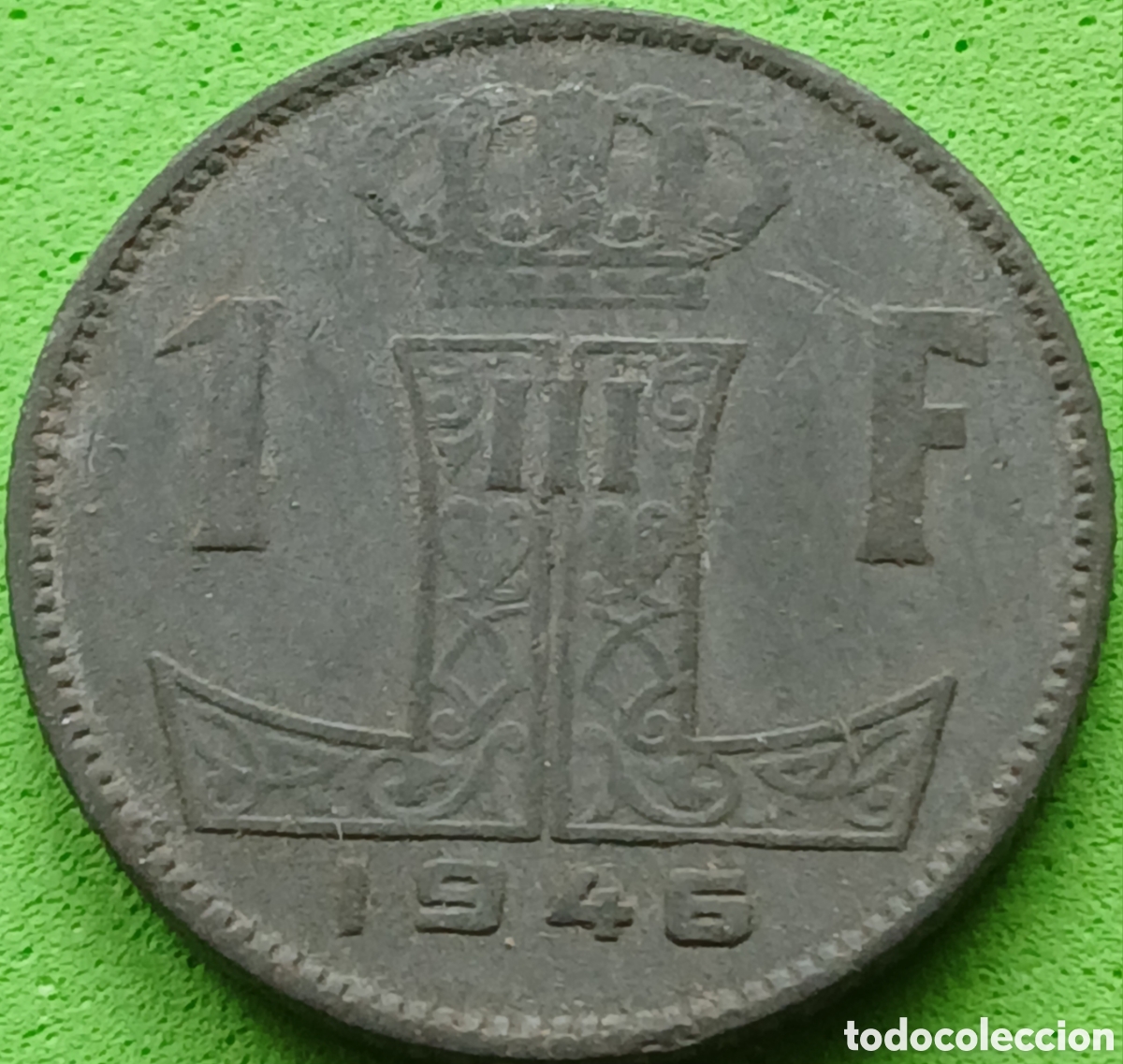 Monedas antiguas de Europa: B&eacute;lgica 1 franco 1946 km#128 Belgie-Belgique